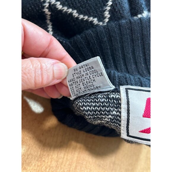 VTG Retro 1980's Ossi Knit Ski Sweater Bold Multi-Color Shoulder Pads Wool Blend - Picture 8 of 8